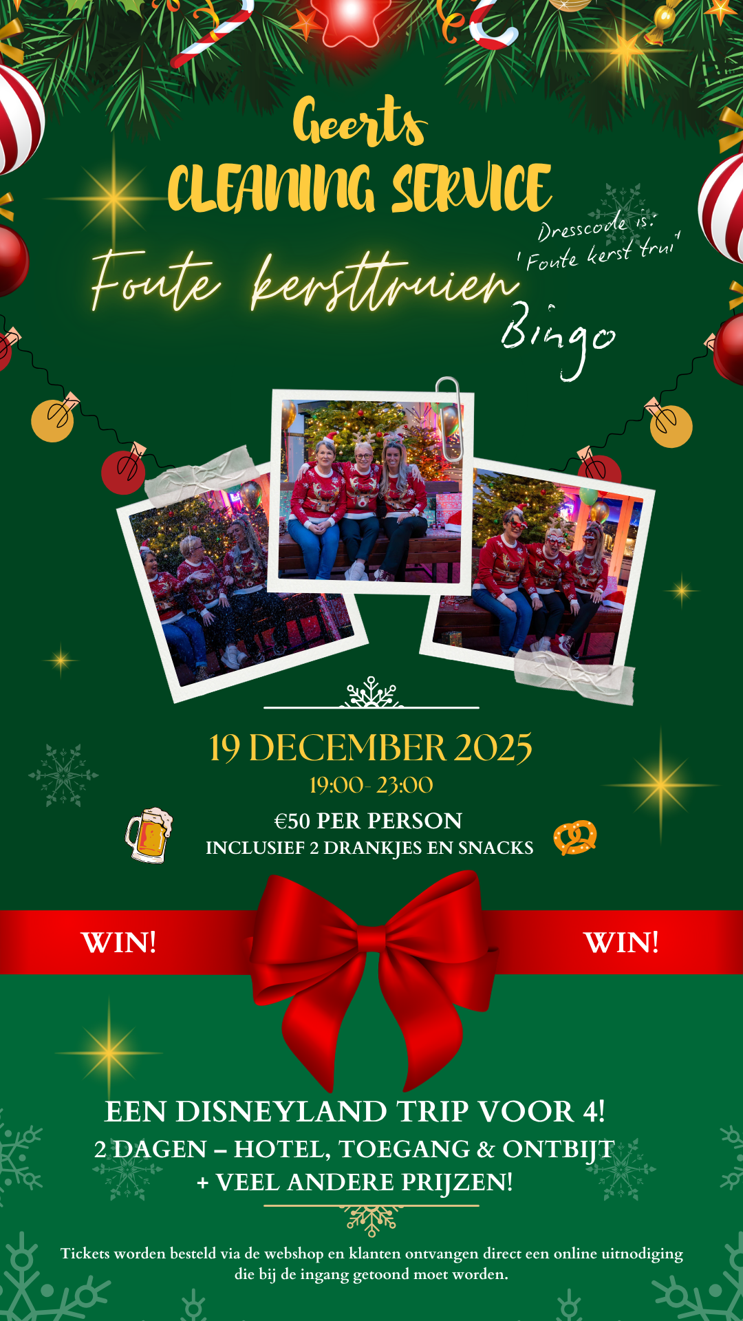 Kaartje voor Foute Kerstbingo in Etten Leur