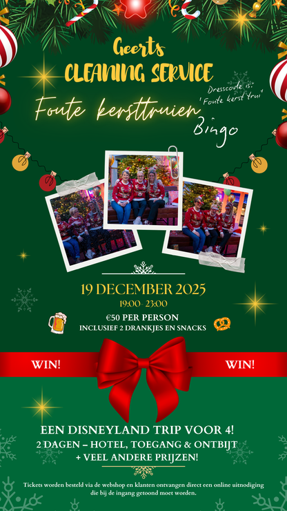 Kaartje voor Foute Kerstbingo in Etten Leur